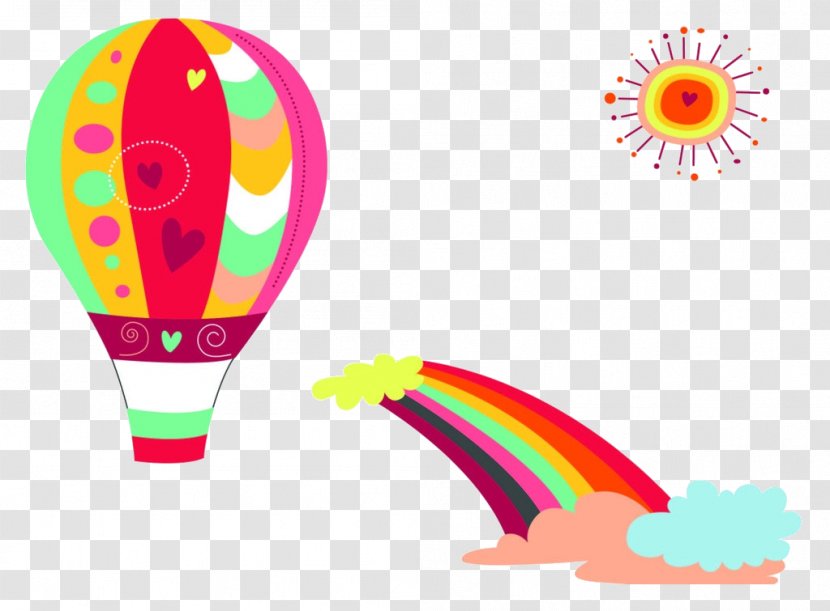 Cartoon Speech Balloon Clip Art - Rainbow Transparent PNG