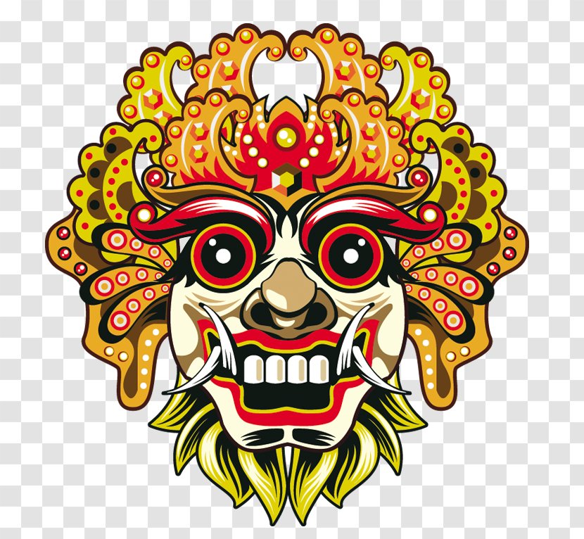 Bali Barong Mask Euclidean Vector - Rangda - Chiefs Face Transparent PNG