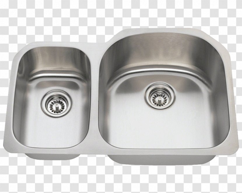 Kitchen Sink Stainless Steel Brushed Metal - Bowl - Kitchenware Transparent PNG