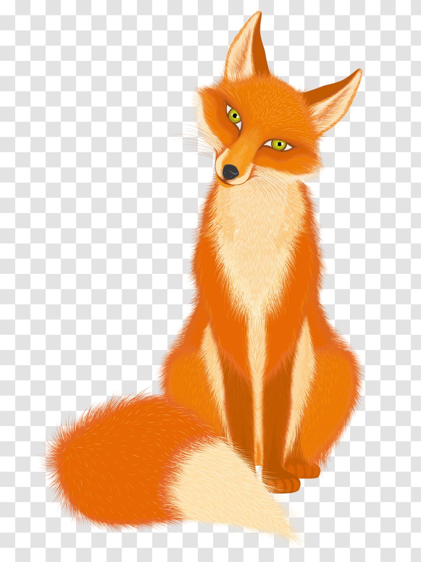 Red Fox Cartoon Illustration - Transparent Picture Transparent PNG