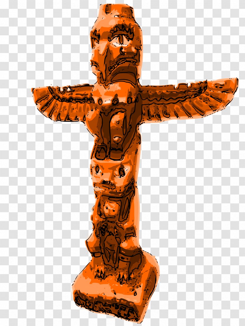 Totem Pole Clip Art - Indigenous Peoples Of The Americas - Oranges Transparent PNG