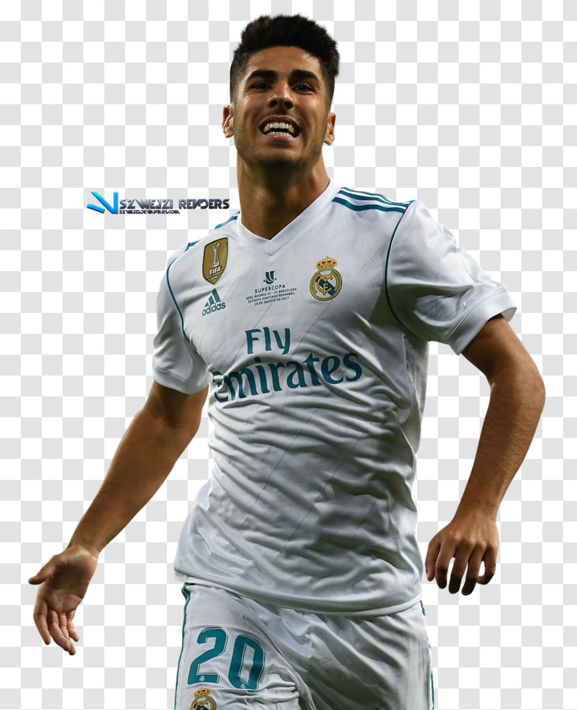 Marco Asensio Soccer Player Real Madrid C.F. Football Rendering - T Shirt Transparent PNG