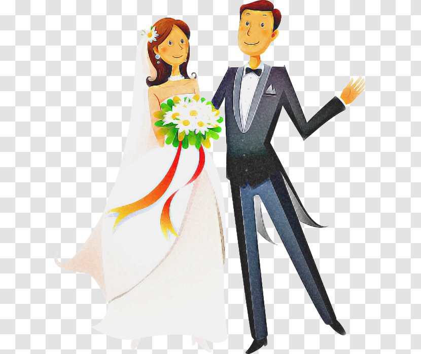 Bride And Groom Cartoon - Male - Style Fictional Character Transparent PNG