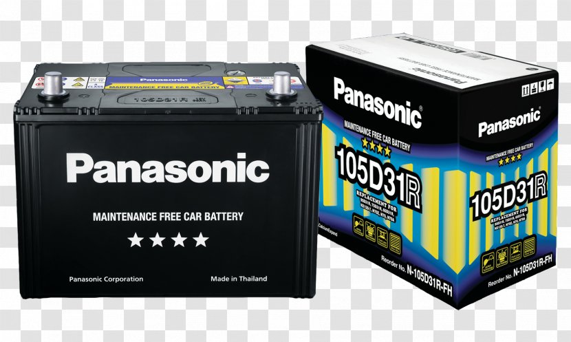 Car Automotive Battery Panasonic Maintenance - Manufacturing Transparent PNG