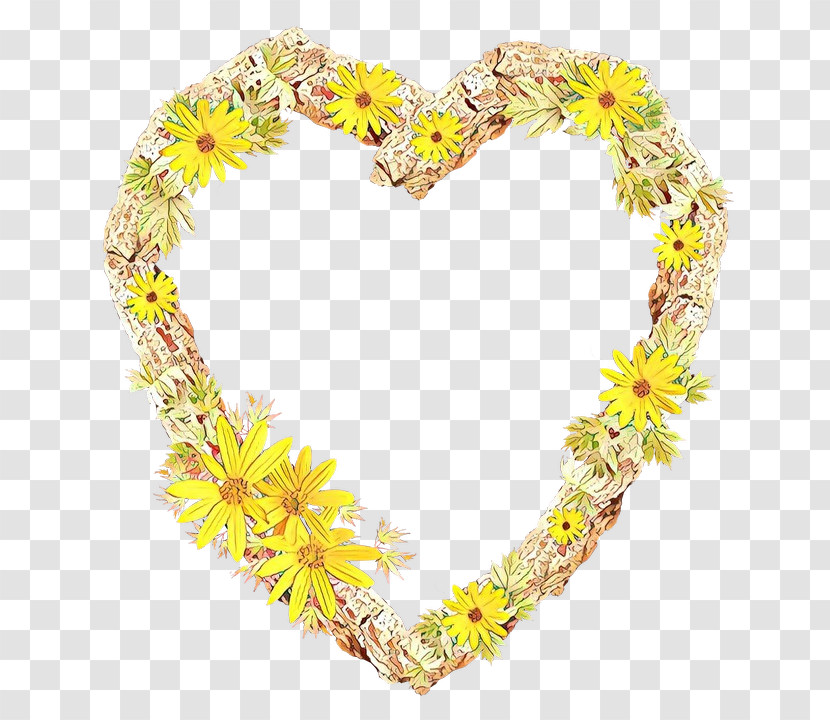Yellow Heart Lei Flower Plant Transparent PNG