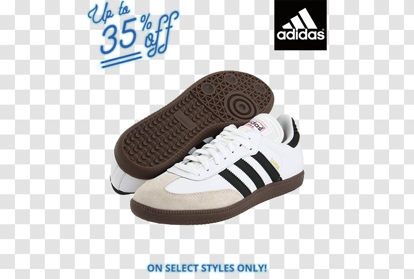 Adidas Samba Classic Indoor Soccer Shoe - Walking - White/Black Sports Shoes Skate ShoeZappos Running For Women Transparent PNG