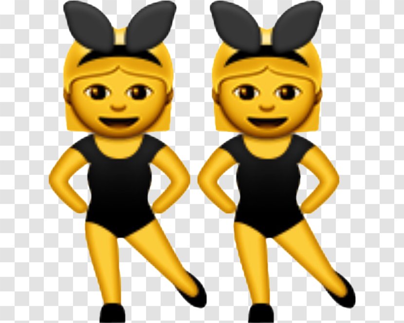 Emojipedia Playboy Bunny IPhone Woman - Yellow - Emoji Transparent PNG