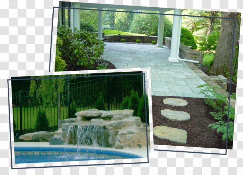 Backyard Water Feature Garden Lawn - Landscape Transparent PNG