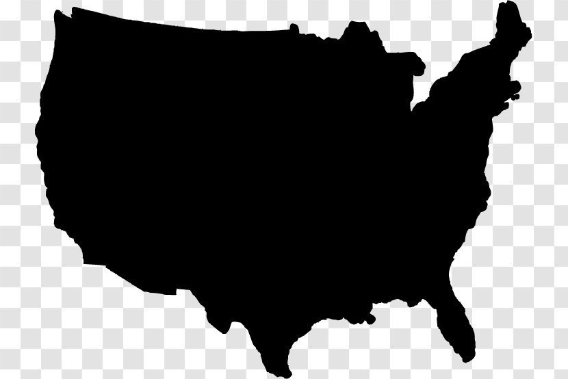 United States Blank Map World Clip Art - Monochrome Photography - Us Clipart Transparent PNG