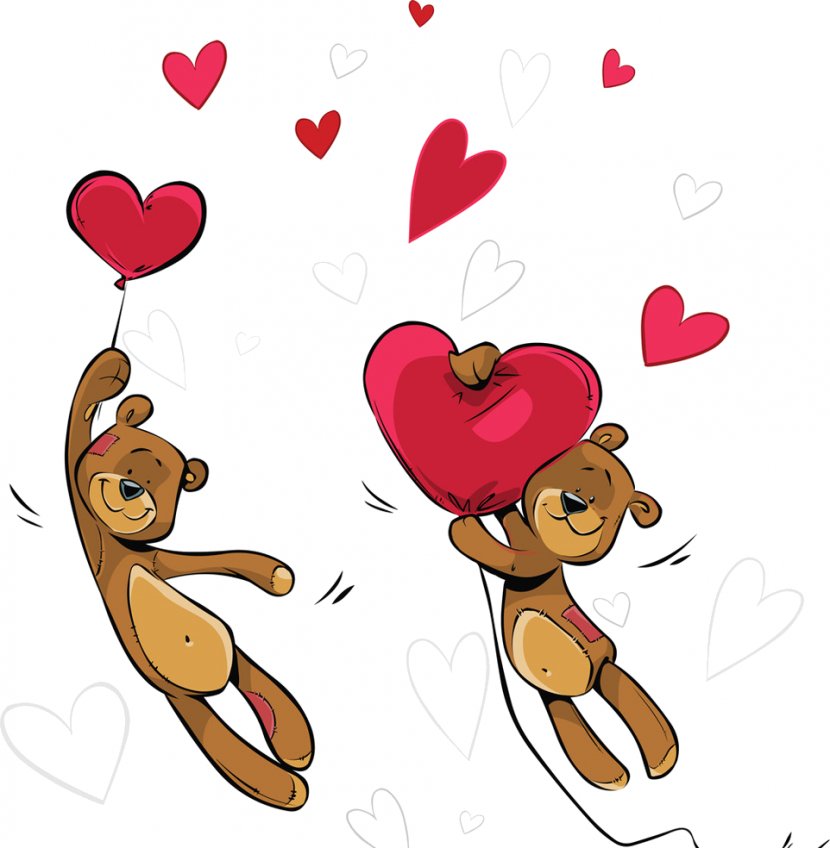 Valentine's Day Love Heart - Cartoon Lovers Transparent PNG