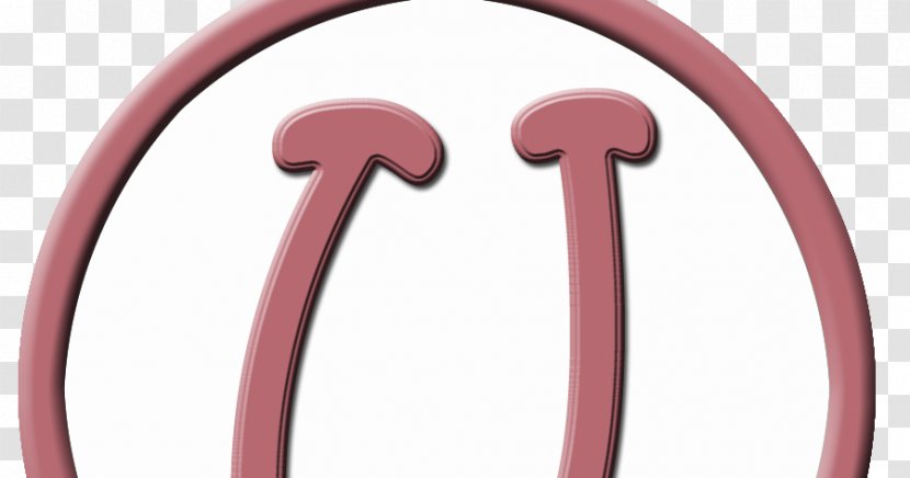 Number Pink M Line - Oval - Design Transparent PNG