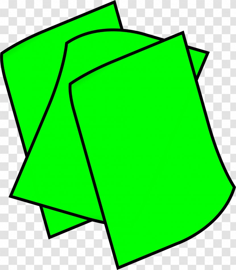 Green Paper Clip Art - Triangle - Cliparts Transparent PNG