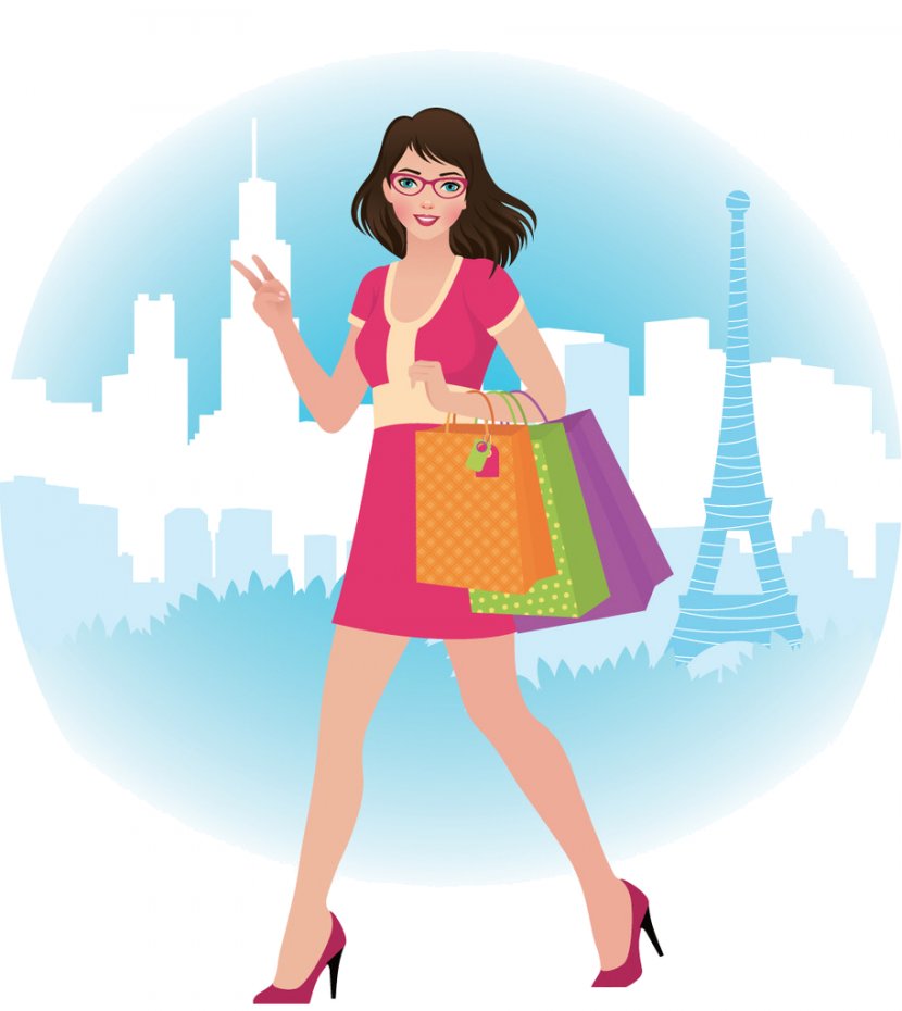 Shopping Woman - Flower Transparent PNG