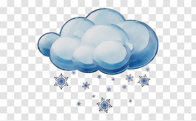 Rain And Snow Mixed Clip Art - Blue Transparent PNG