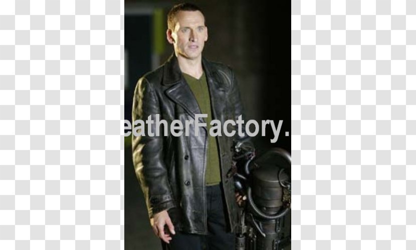 Christopher Eccleston Ninth Doctor Who Rose Tyler - Time Lord - Real Leather Transparent PNG