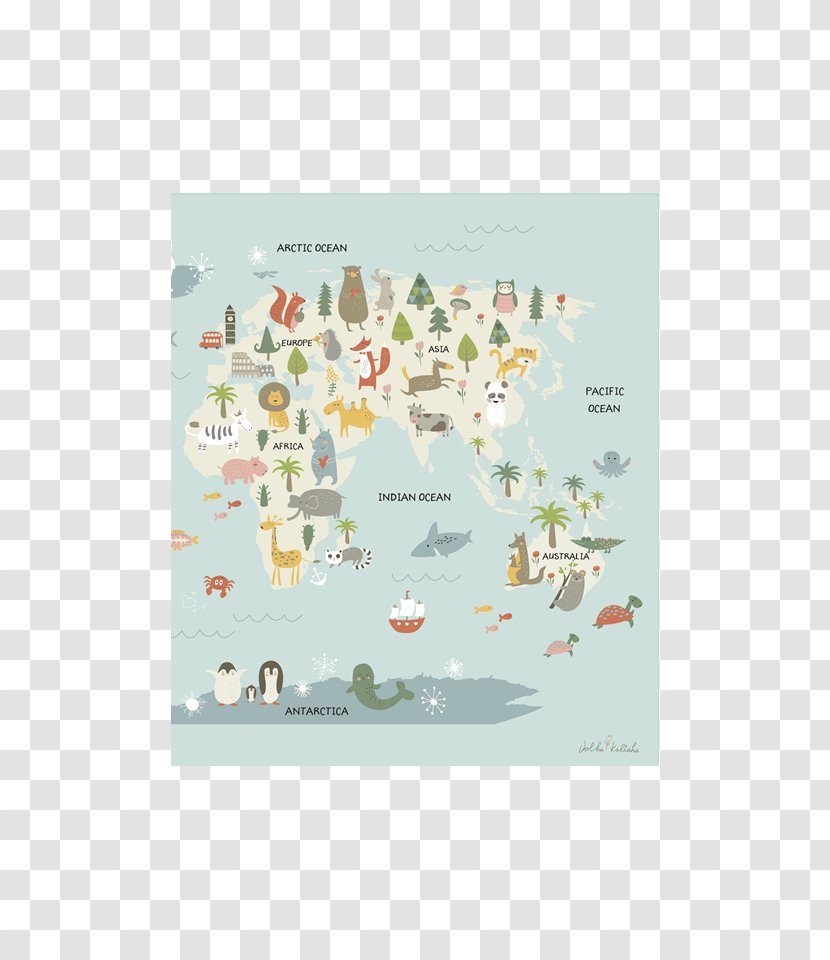 World Map Paper Child - Poster Transparent PNG