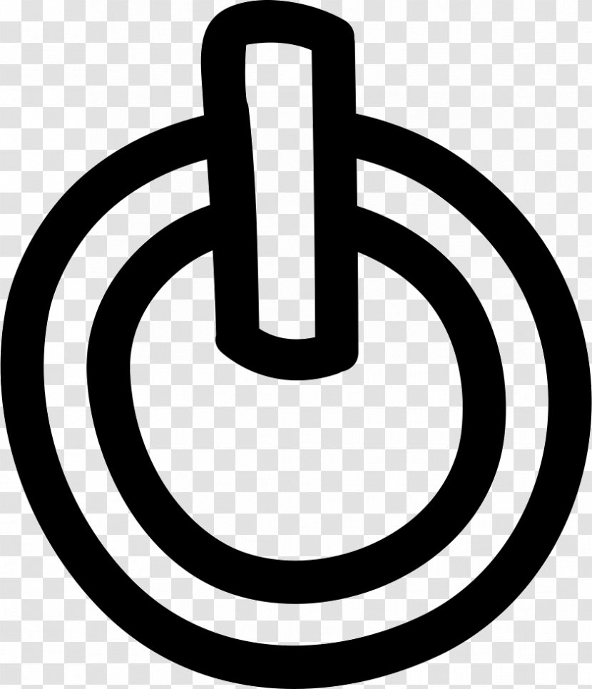 Power Symbol - Black And White Transparent PNG