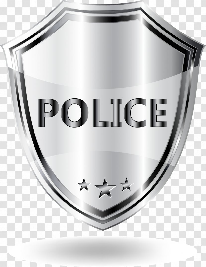 Badge Police Officer - Cap - Gray Metal Texture Shield Transparent PNG