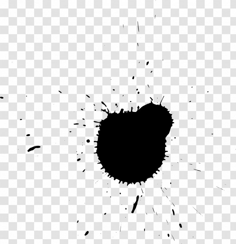 Black And White Desktop Wallpaper Clip Art - Ink - Drops Transparent PNG