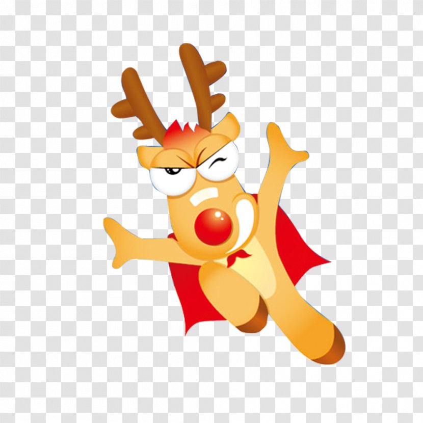 Rudolph Santa Claus's Reindeer Christmas - Post Cards Transparent PNG