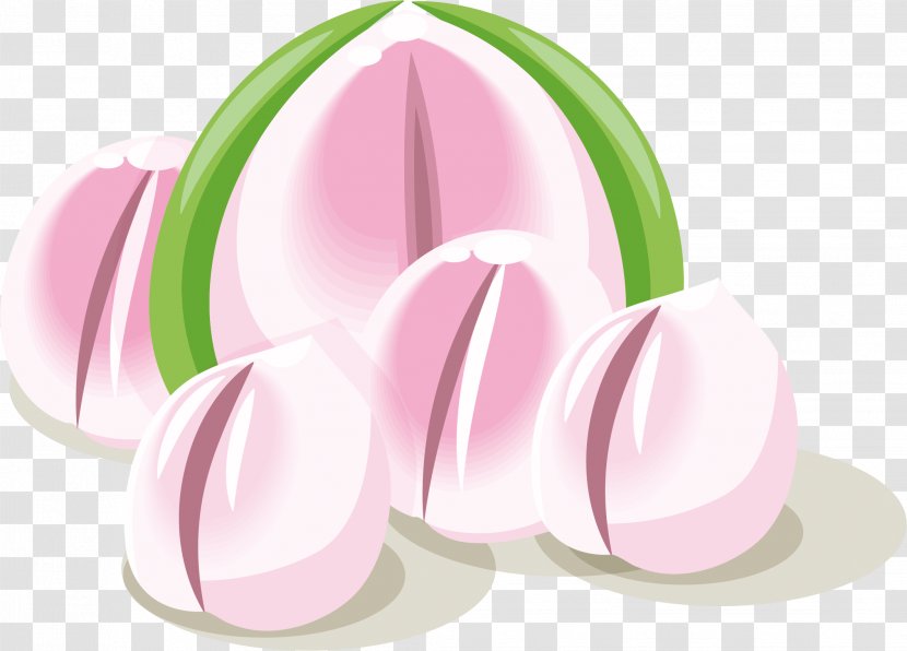 Longevity Peach Cartoon - Pink Vector Transparent PNG