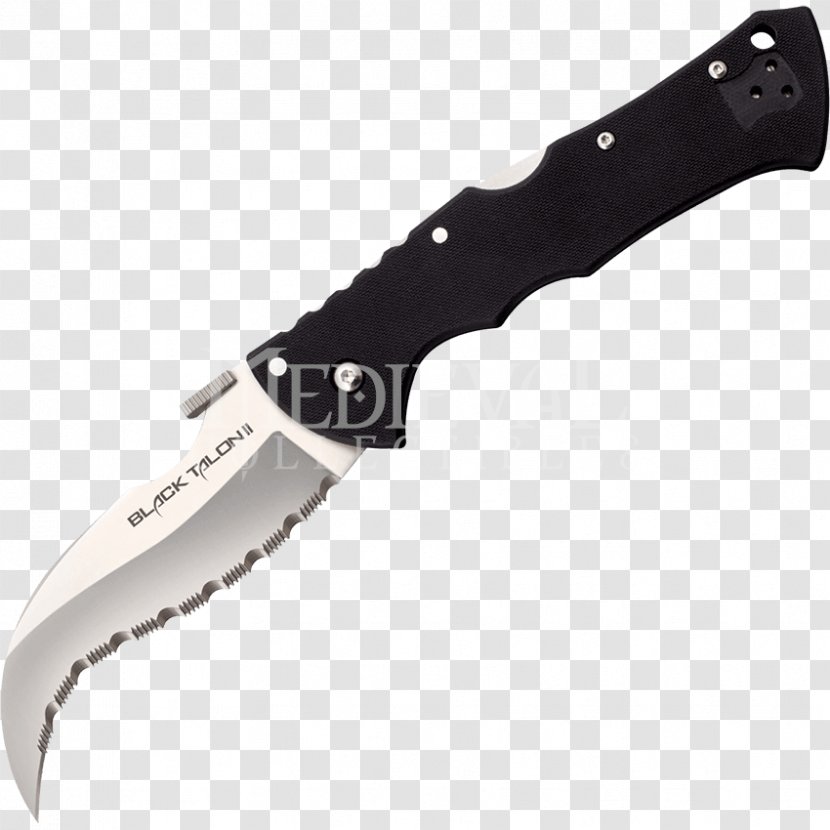 Pocketknife Cold Steel Serrated Blade Sword - Combat Knife Transparent PNG