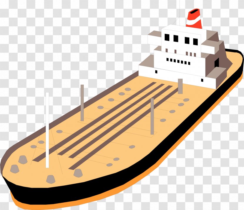 Oil Tanker Petroleum Barge Clip Art - Platform Supply Vessel - Vector Hand-painted Ship Transparent PNG