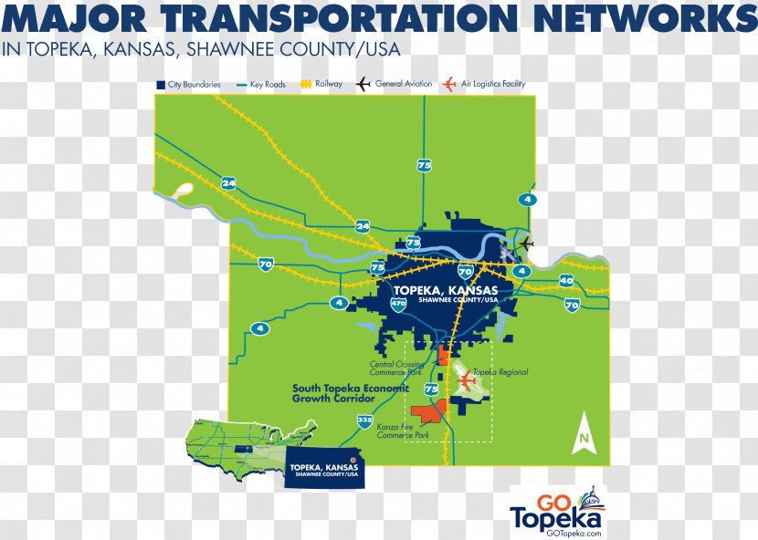 Map Wiring Diagram Topeka City - Transit - Boundaries Transparent PNG
