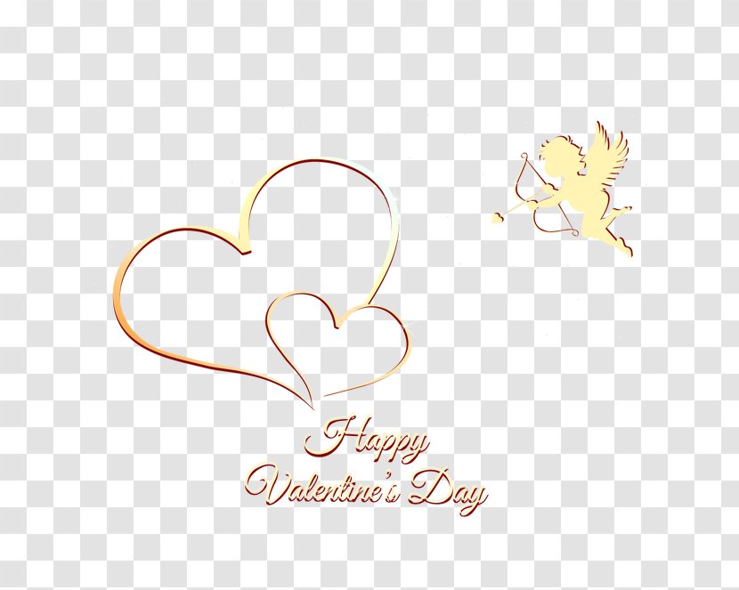 Logo Brand Yellow Font - Heart - Cupid Love Vector Transparent PNG