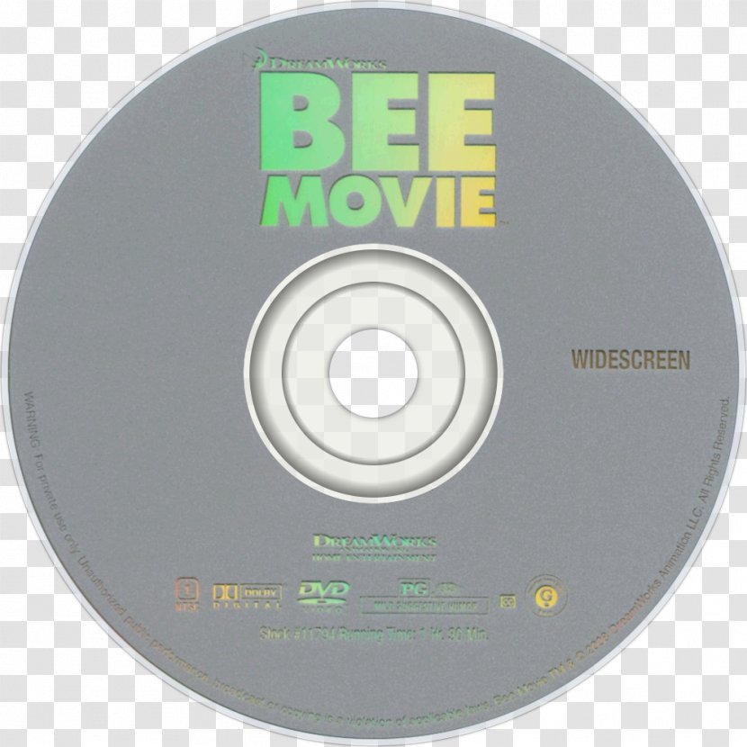 Compact Disc Bee Movie Game DVD Film YouTube - Television - Dvd Transparent PNG