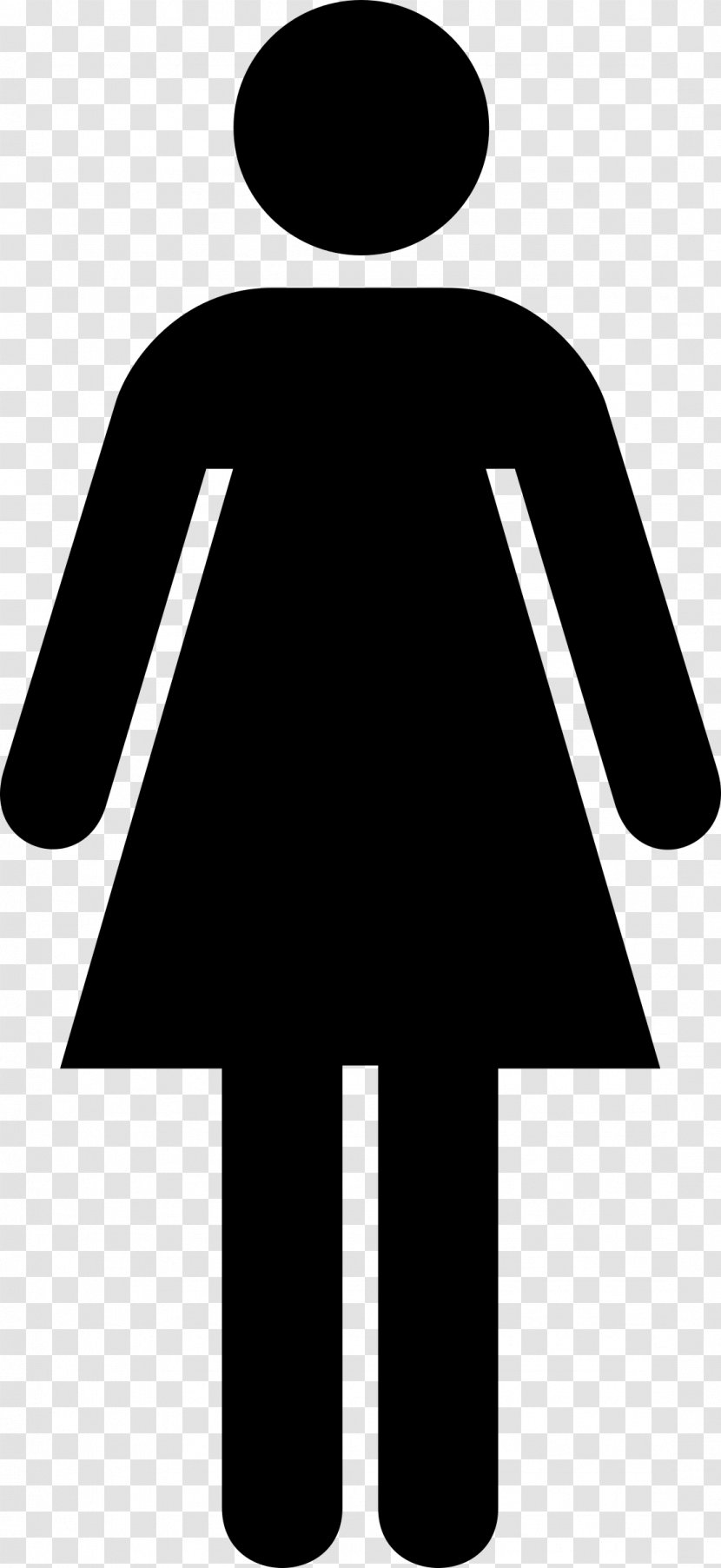Unisex Public Toilet Bathroom Female - Monochrome Transparent PNG