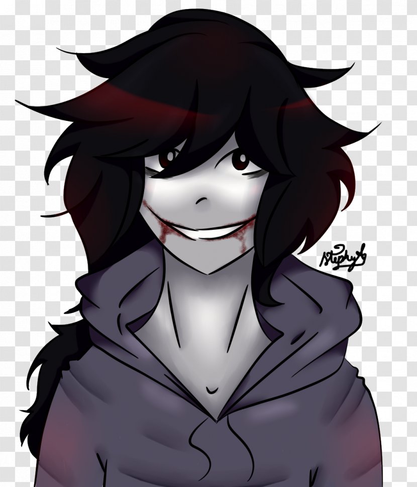 Black Hair Human Color Jeff The Killer Brown - Silhouette Transparent PNG