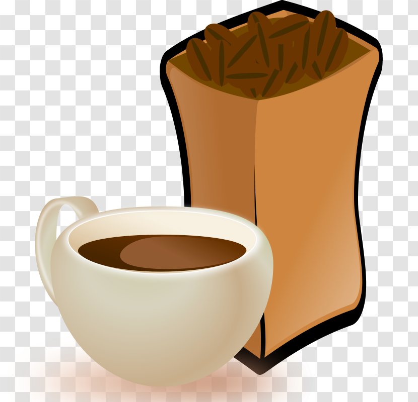 Coffee Bean Latte Cafe Clip Art - Cup Of Picture Transparent PNG