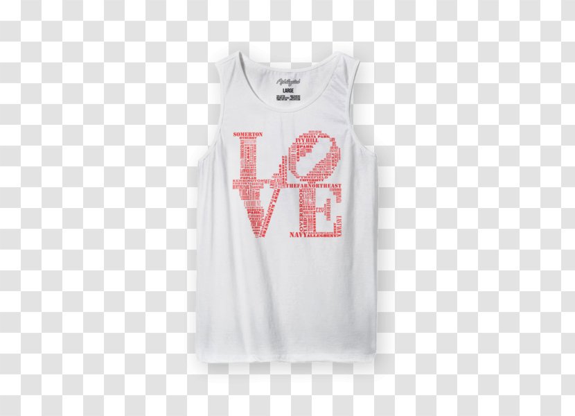 Long-sleeved T-shirt LOVE Park Sleeveless Shirt - Pink - White Tank Top Transparent PNG