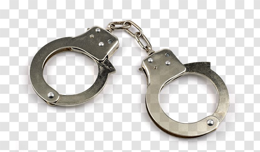 Handcuffs Police Officer Suspect Crime - HD Transparent PNG