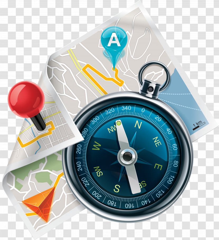 GPS Navigation Device Software Clip Art - Big Water - Compass Transparent PNG