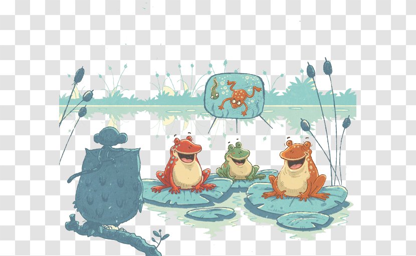 Cartoon Illustrator Illustration - Idea - Pond Frog Transparent PNG