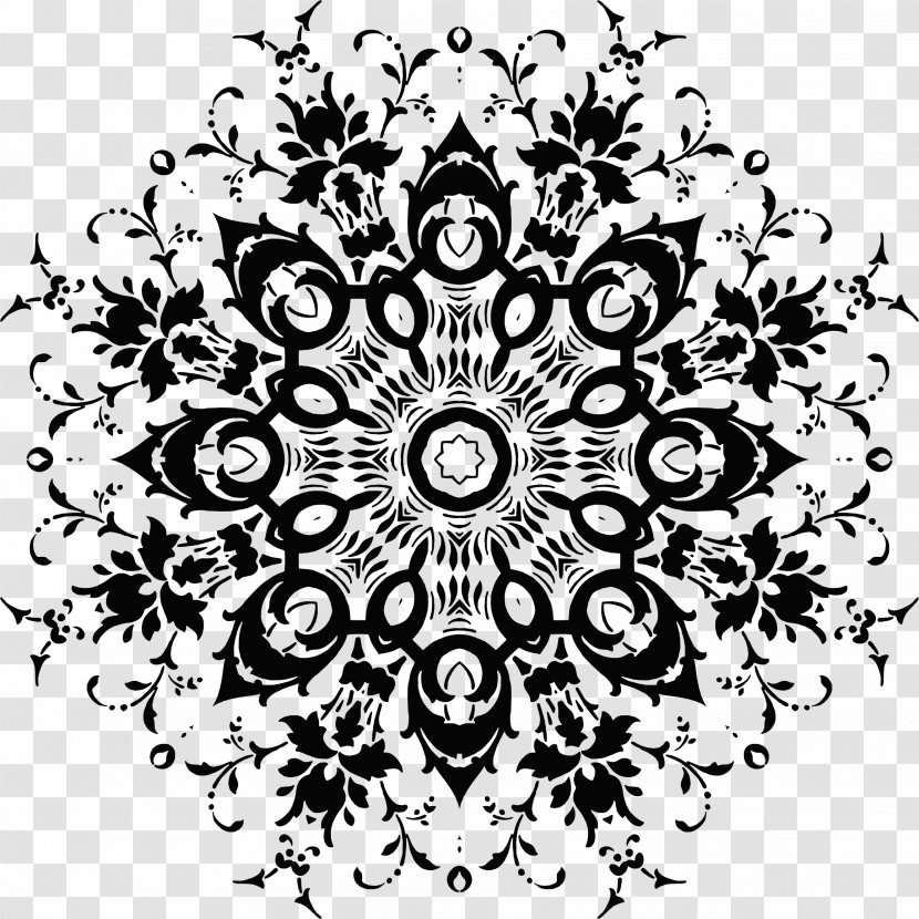 Black And White Visual Arts Floral Design Drawing Flower - Point - Flowers Transparent PNG