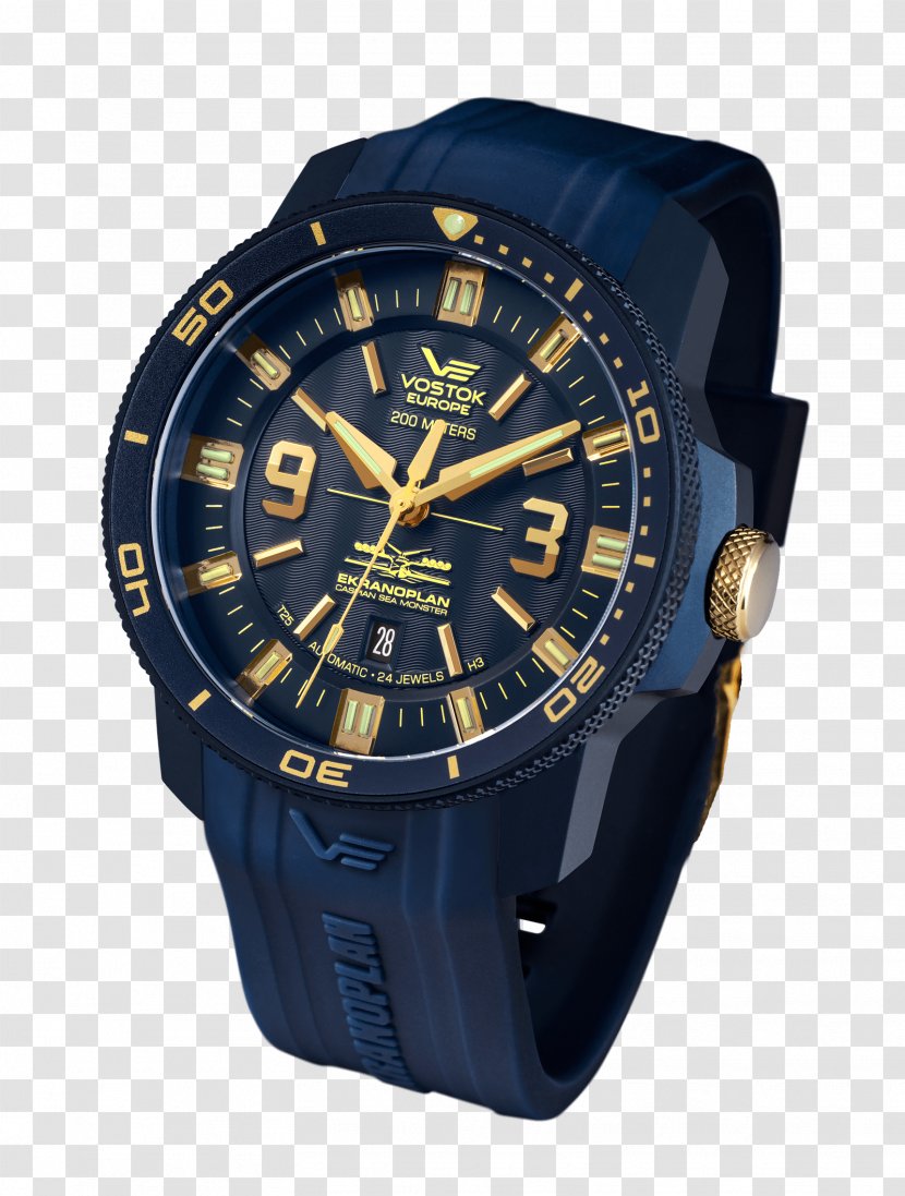 Caspian Sea Monster Baselworld Vostok Europe Watches Ground Effect Vehicle - Diving Watch - Strap Transparent PNG