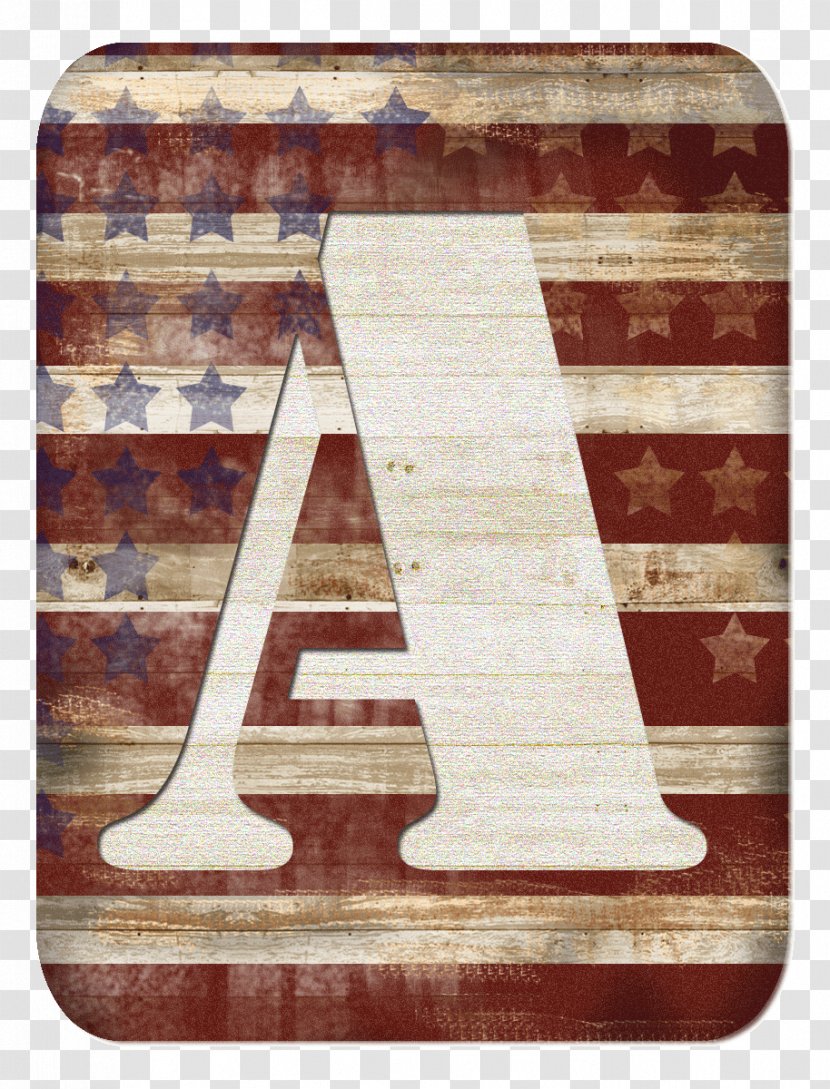 Lettering Alphabet Flag Of The United States - Hardwood Transparent PNG