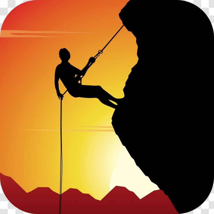 Silhouette Climbing Royalty-free Mountaineering Transparent PNG