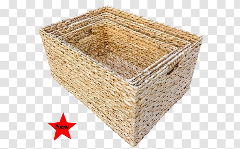 Common Water Hyacinth Hamper Rectangle Basket - Home Accessories - Wicker Transparent PNG