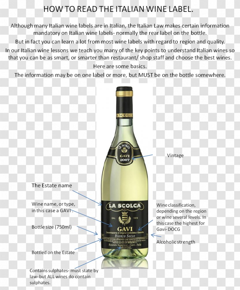 La Scolca Gavi, Piedmont Wine Liqueur Vermentino - Champagne - Limited Outlook Transparent PNG