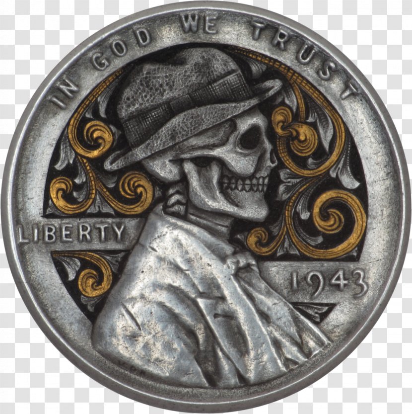 Hobo Nickel Coin Buffalo Carving - Relief - Metal Coins Transparent PNG