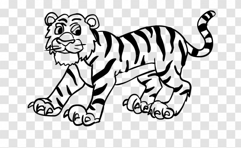 Tiger Whiskers Cat Drawing Visual Arts - Monochrome Transparent PNG