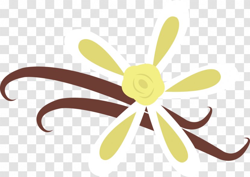 Ice Cream Flat-leaved Vanilla - Yellow - Cartoon Transparent PNG
