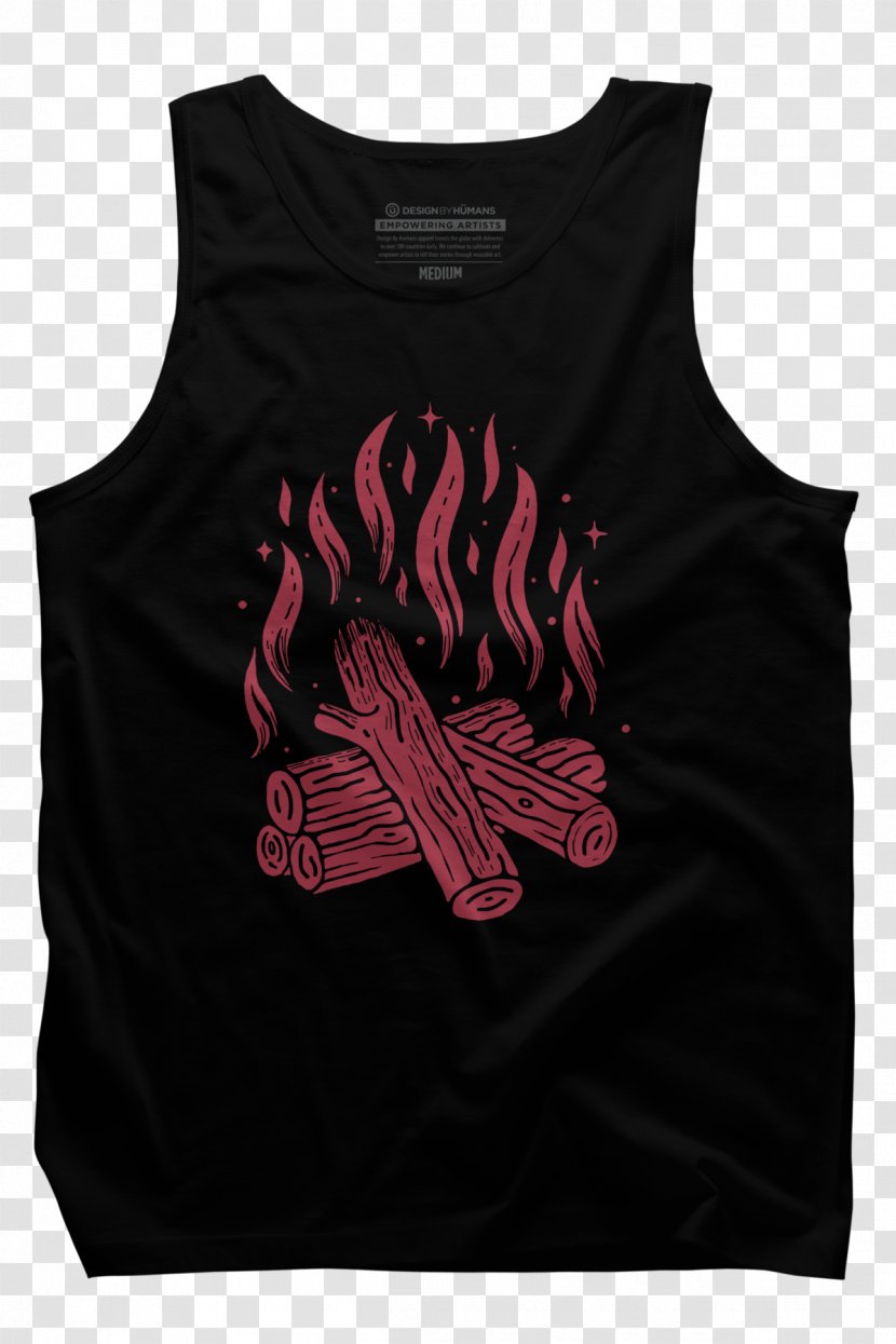 Gilets T-shirt Sleeveless Shirt Neck - Bonfire Hoodie Transparent PNG