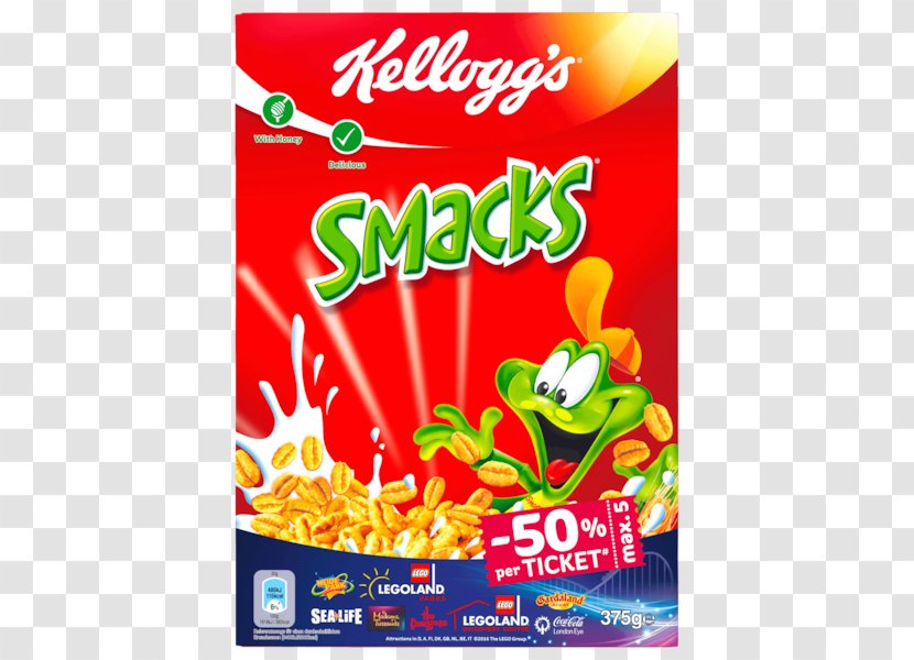 Honey Smacks Breakfast Cereal Muesli Kellogg's Corn Flakes - Milk Transparent PNG