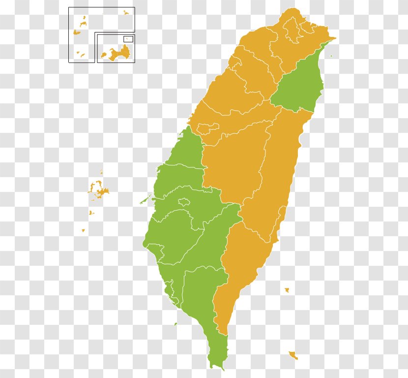 Taiwanese Local Elections, 2018 Municipal 2010 - Area - Map Transparent PNG