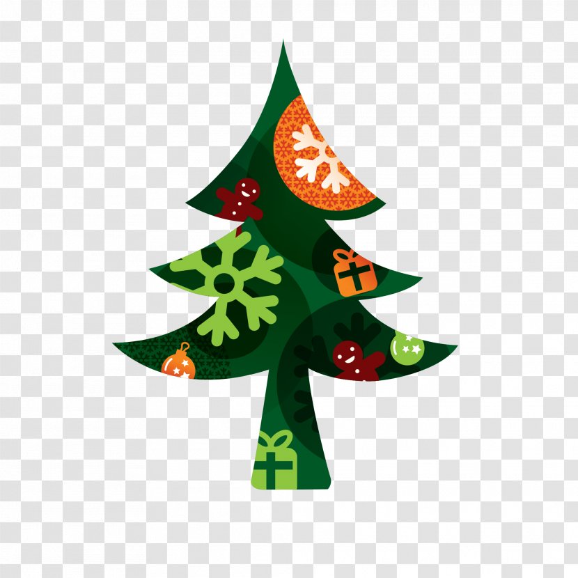 Christmas Tree Card And Holiday Season - New Year - Vector Transparent PNG